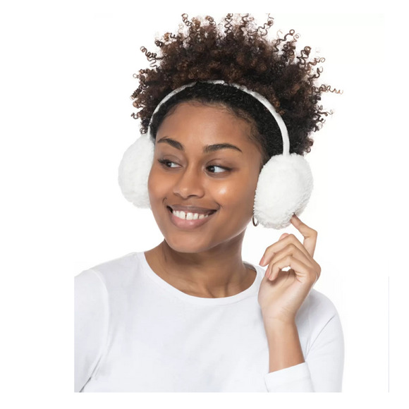 Jenni Sherpa Earmuffs White One Size - Picture 1 of 1